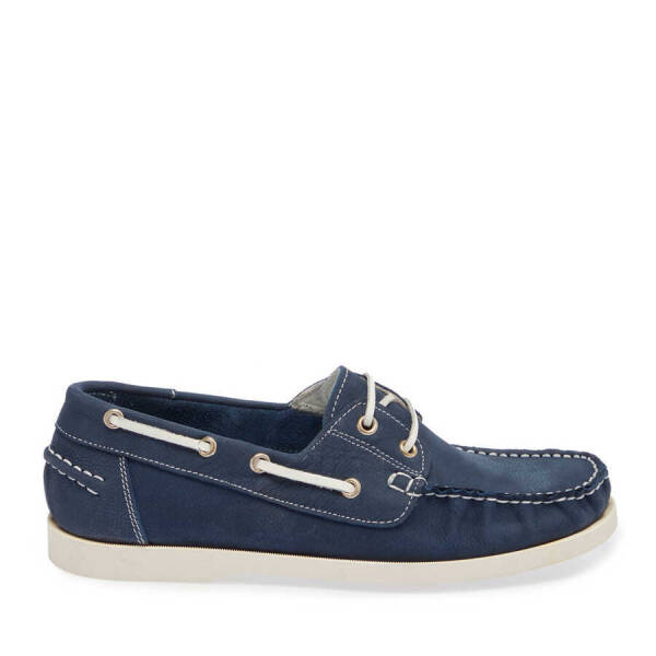 Mavi Nubuk Deri Kadın Loafer - K24I1AY67386-C38 - 3