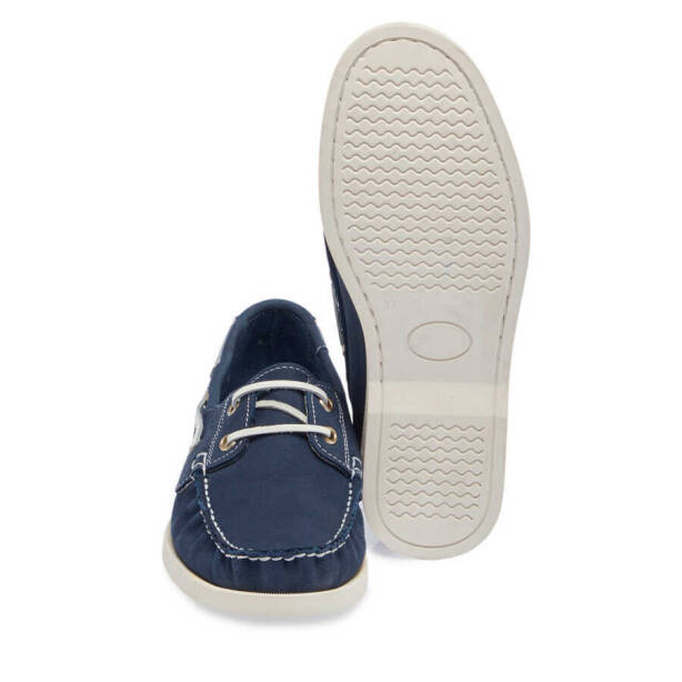Mavi Nubuk Deri Kadın Loafer - K24I1AY67386-C38 - 4