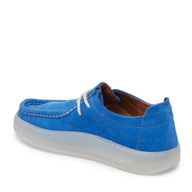 Mavi Nubuk Deri Kadın Loafer - K24I1AY67501-K25 - 2