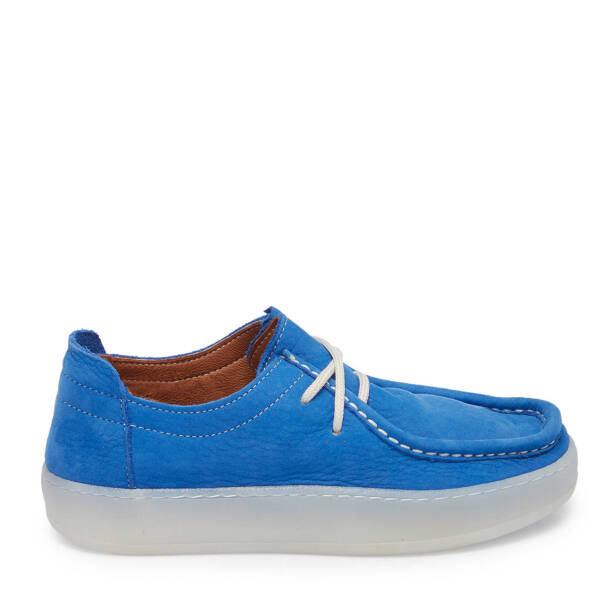 Mavi Nubuk Deri Kadın Loafer - K24I1AY67501-K25 - 3