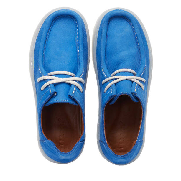 Mavi Nubuk Deri Kadın Loafer - K24I1AY67501-K25 - 5