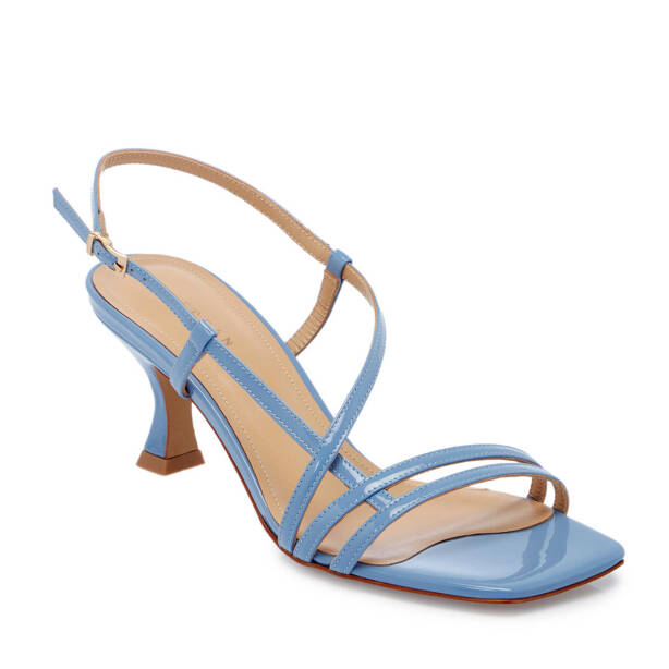 Mavi Hakiki Rugan Deri Kadın Topuklu Ayakkabı - K25Y1AY67806-J59 - 3