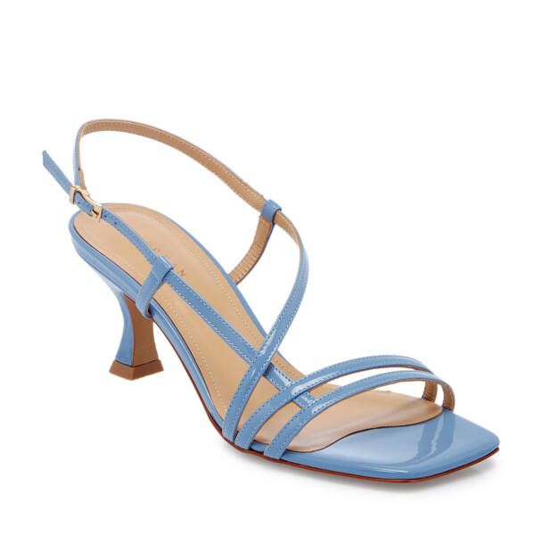 Mavi Hakiki Rugan Deri Kadın Topuklu Ayakkabı - K25Y1AY67806-J59 - 3