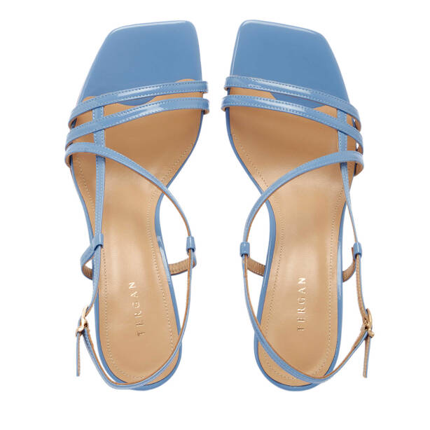 Mavi Hakiki Rugan Deri Kadın Topuklu Ayakkabı - K25Y1AY67806-J59 - 6