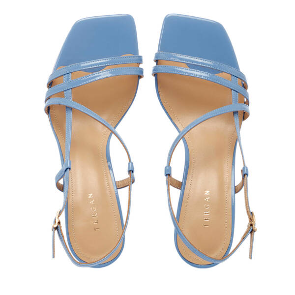 Mavi Hakiki Rugan Deri Kadın Topuklu Ayakkabı - K25Y1AY67806-J59 - 6