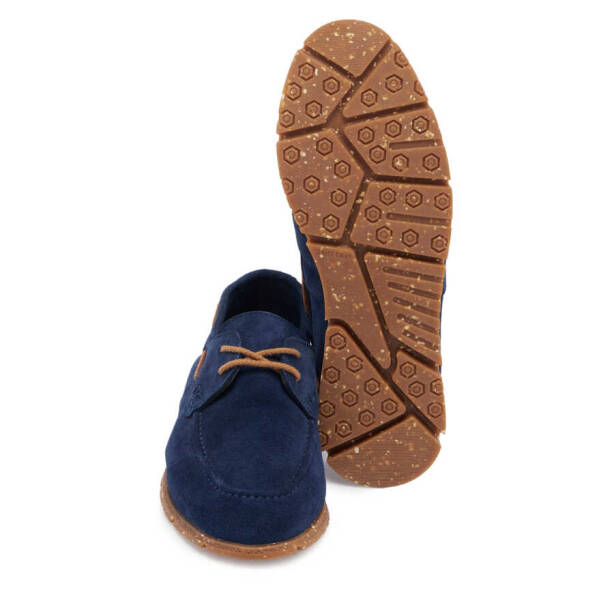 Mavi Süet Deri Erkek Casual Ayakkabı - E24I1AY56587-F60 - 4