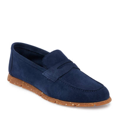 Mavi Süet Deri Erkek Loafer - E24I1AY56588-F60 