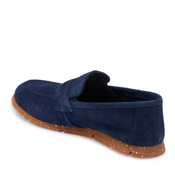 Mavi Süet Deri Erkek Loafer - E24I1AY56588-F60 - 2