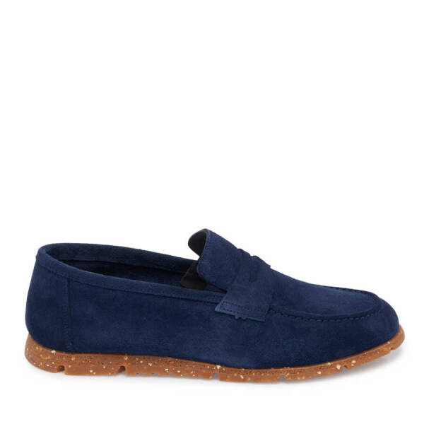 Mavi Süet Deri Erkek Loafer - E24I1AY56588-F60 - 3