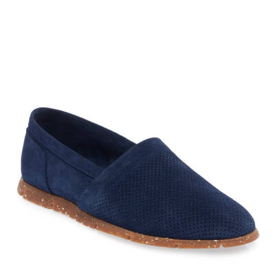  Mavi Süet Deri Erkek Loafer - E24I1AY56589-F60 - 1