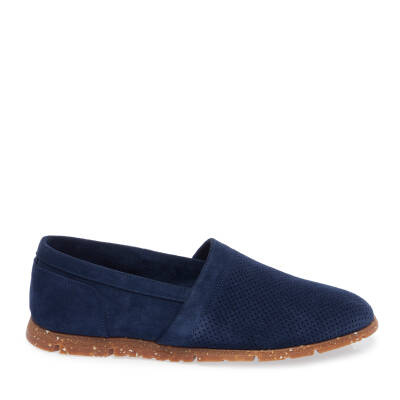  Mavi Süet Deri Erkek Loafer - E24I1AY56589-F60 - 3