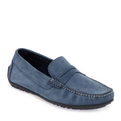 Mavi Süet Deri Erkek Loafer - E25I1AY57298-F60 