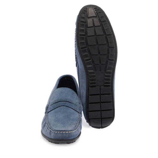 Mavi Süet Deri Erkek Loafer - E25I1AY57298-F60 - 4