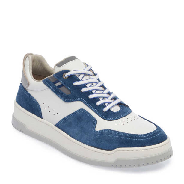 Mavi Hakiki Süet Deri Erkek Sneaker - E24I1AY56692-A9D - 2
