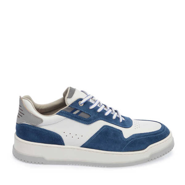 Mavi Hakiki Süet Deri Erkek Sneaker - E24I1AY56692-A9D - 1