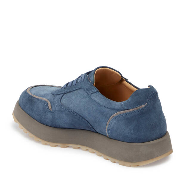 Mavi Süet Deri Erkek Sneaker - E24I1AY56723-F60 - 2