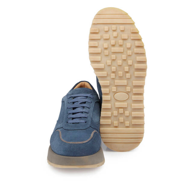 Mavi Süet Deri Erkek Sneaker - E24I1AY56723-F60 - 4