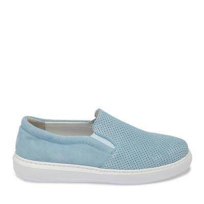 Mavi Süet Deri Kadın Loafer - K24I1AY67368-S2U - 3