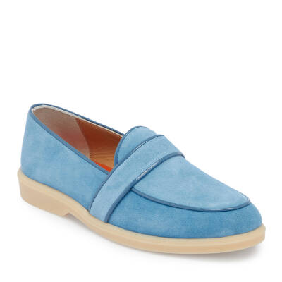 Mavi Süet Deri Kadın Loafer - K25I1AY67908-S2U - 1