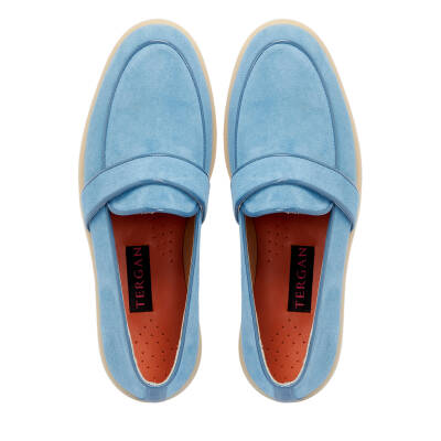 Mavi Süet Deri Kadın Loafer - K25I1AY67908-S2U - 5