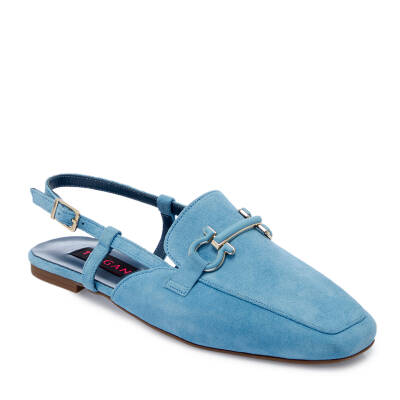 Mavi Süet Deri Kadın Loafer - K25Y1AY67913-S2U - 2