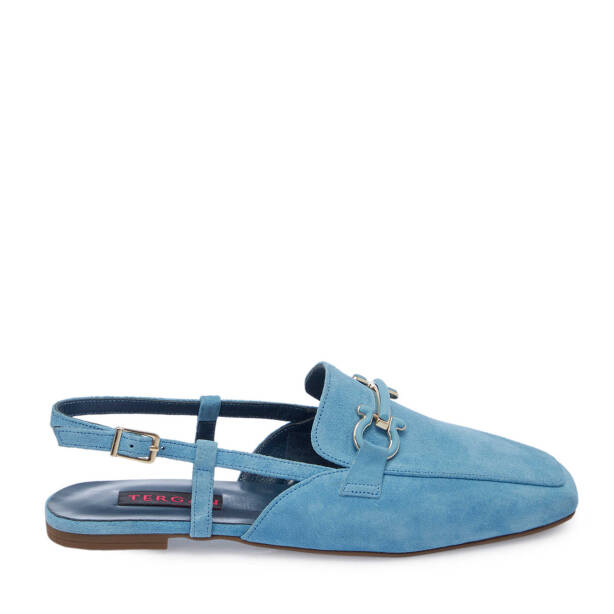 Mavi Hakiki Süet Deri Kadın Loafer - K25Y1AY67913-S2U - 2