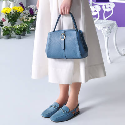 Mavi Süet Deri Kadın Loafer - K25Y1AY67913-S2U - 1