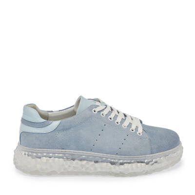  Mavi Süet Deri Kadın Sneaker - K24I1AY67334-F60 - 3