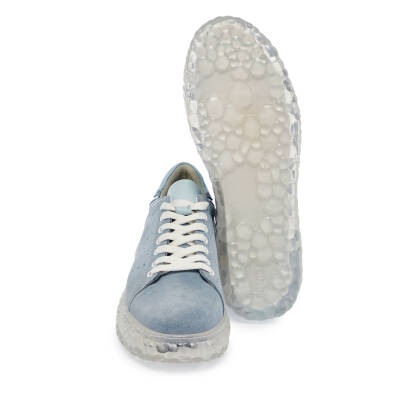  Mavi Süet Deri Kadın Sneaker - K24I1AY67334-F60 - 4