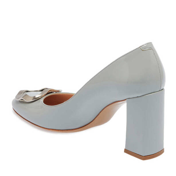 Mavi Vegan Kadın Topuklu Ayakkabı - K24I1AY67376-N7G - 3