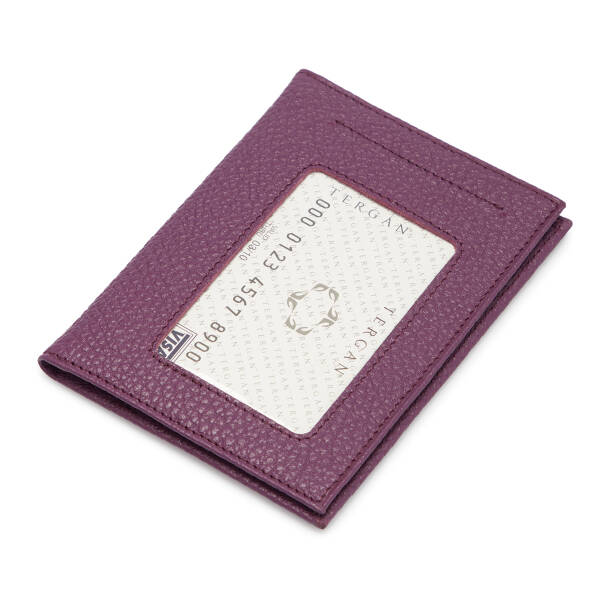 Mor Hakiki Deri Erkek Kimlik Kabı - S1KI00001582-C48 - 1