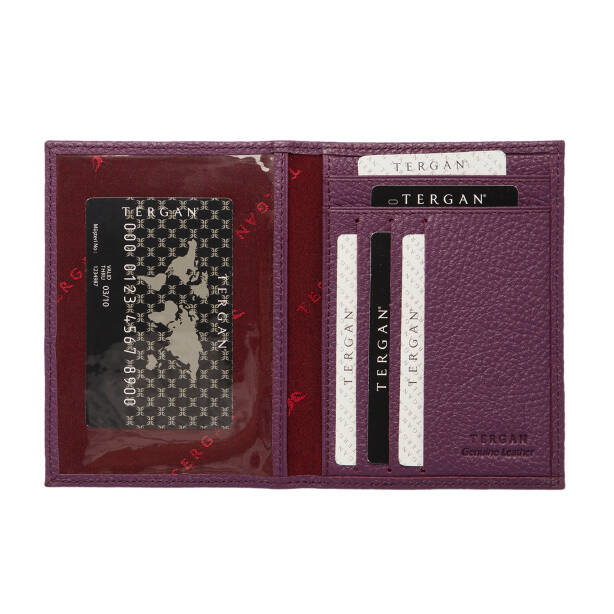 Mor Hakiki Deri Erkek Kimlik Kabı - S1KI00001582-C48 - 2