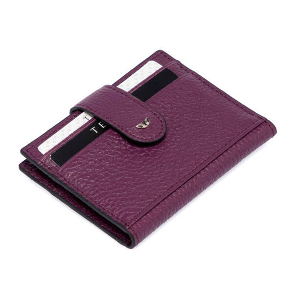 Mor Deri Erkek Kredi Kartlık - S1KK00001617-C48 - 1