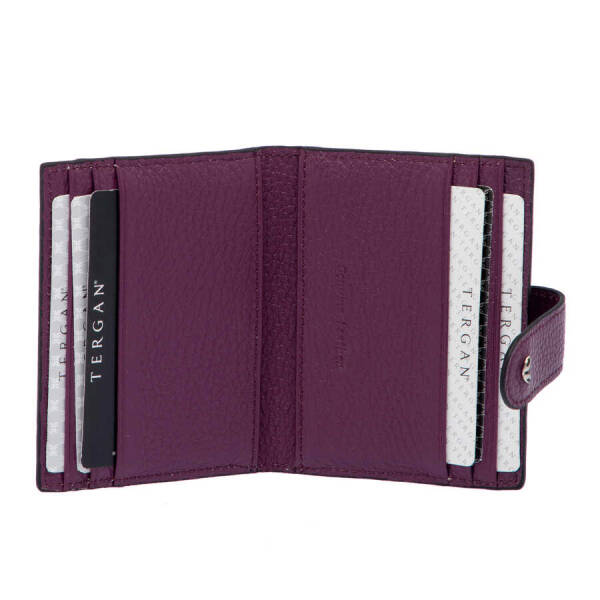 Mor Deri Erkek Kredi Kartlık - S1KK00001617-C48 - 2