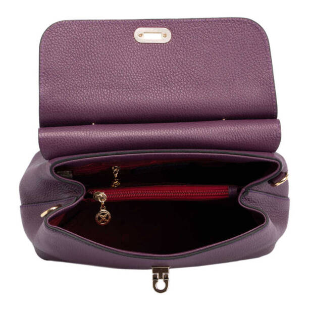 Mor Deri Kadın Çapraz Askılı Çanta - S23K1BC79439-C48 - 4