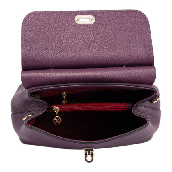 Mor Deri Kadın Çapraz Askılı Çanta - S23K1BC79439-C48 - 4