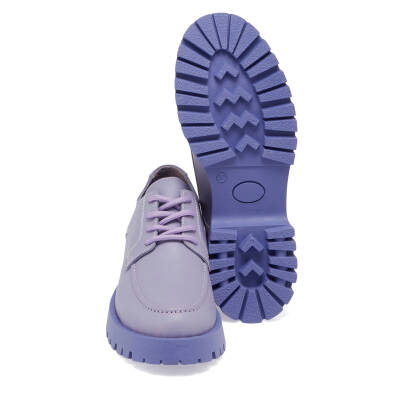  Mor Deri Kadın Casual Ayakkabı - K24I1AY67097-F54 - 4