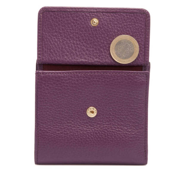 Mor Hakiki Deri Kadın Cüzdan - S1CB00005627-C48 - 3