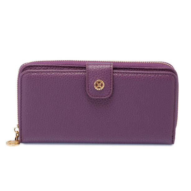 Mor Hakiki Deri Kadın Cüzdan - S1CB00005789-C48 - 2