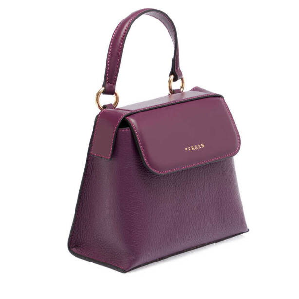 Mor Hakiki Deri Kadın El Çantası - S23K1BC80128-F9V - 2