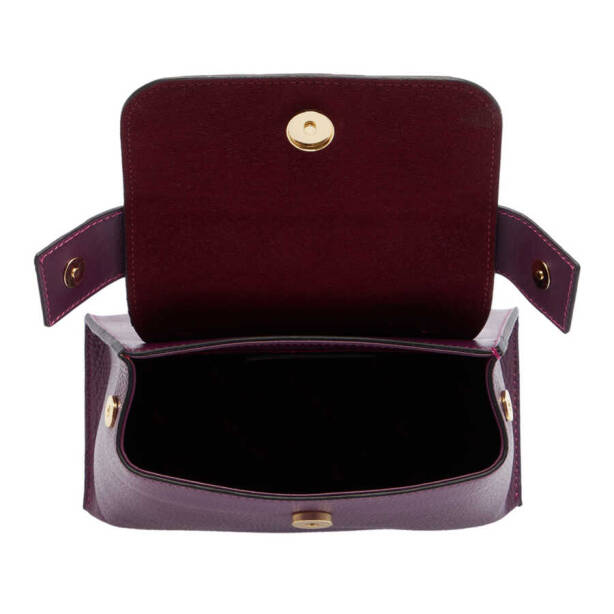 Mor Hakiki Deri Kadın El Çantası - S23K1BC80128-F9V - 4