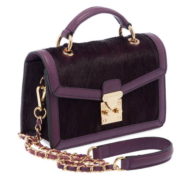 Mor Deri Kadın El Çantası - S24K1BC80265-U6N - 2