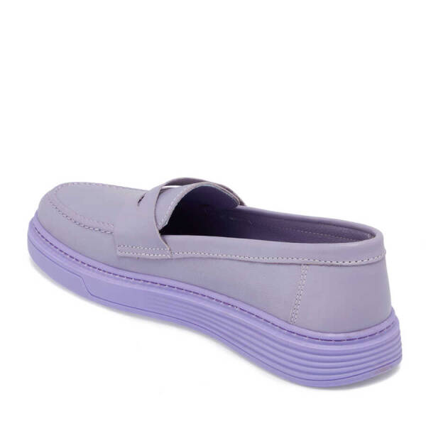 Mor Hakiki Deri Kadın Loafer - K24I1AY67095-F54 - 3