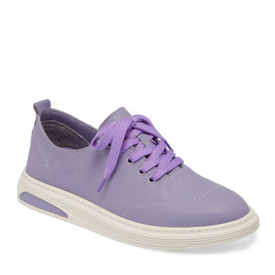  Mor Deri Kadın Sneaker - K24I1AY67093-S1T 