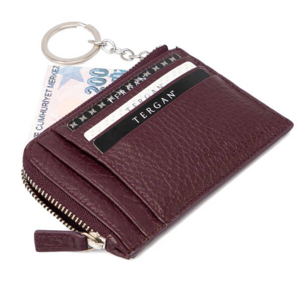 Mor Deri Unisex Kredi Kartlık - S1KK00000265-C48 - 2