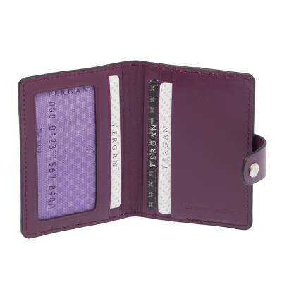 Mor Deri Unisex Kredi Kartlık - S1KK00001653-H4G - 2