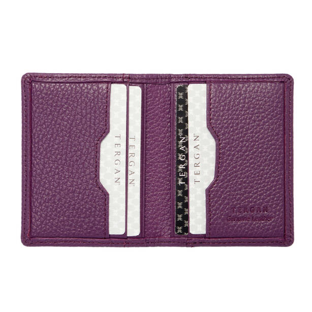 Mor Deri Unisex Kredi Kartlık - S1KK00001666-C48 - 2