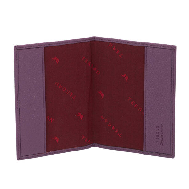 Mor Hakiki Deri Unisex Pasaportluk - S1PS00001200-C48 - Tergan