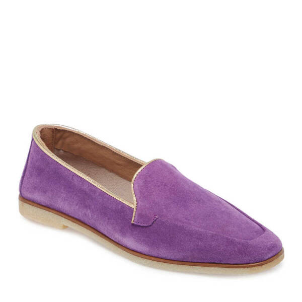Mor Süet Deri Kadın Babet - K24I1AY67347-F48 - 2