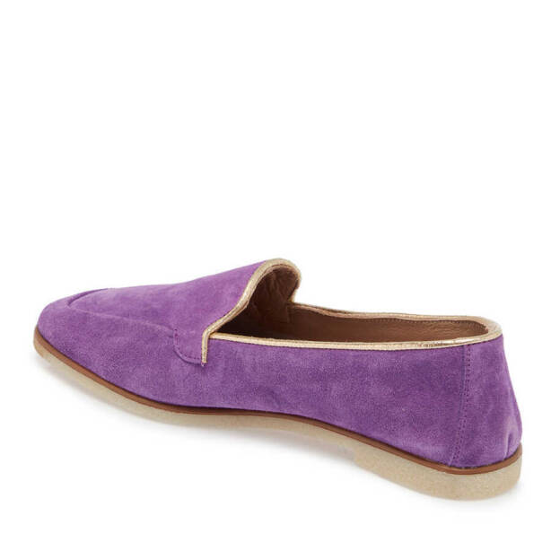 Mor Süet Deri Kadın Babet - K24I1AY67347-F48 - 3